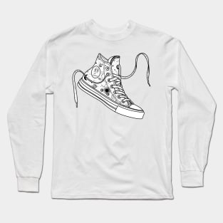 Scorpio High tops - Black &amp; white Long Sleeve T-Shirt